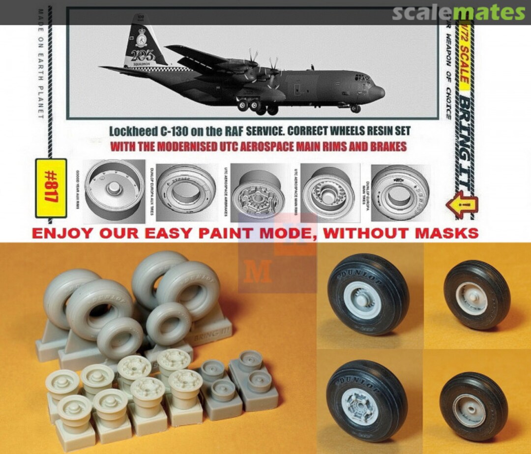 Boxart Lockheed C-130 wheels resin set #817 MLH/Bring It!