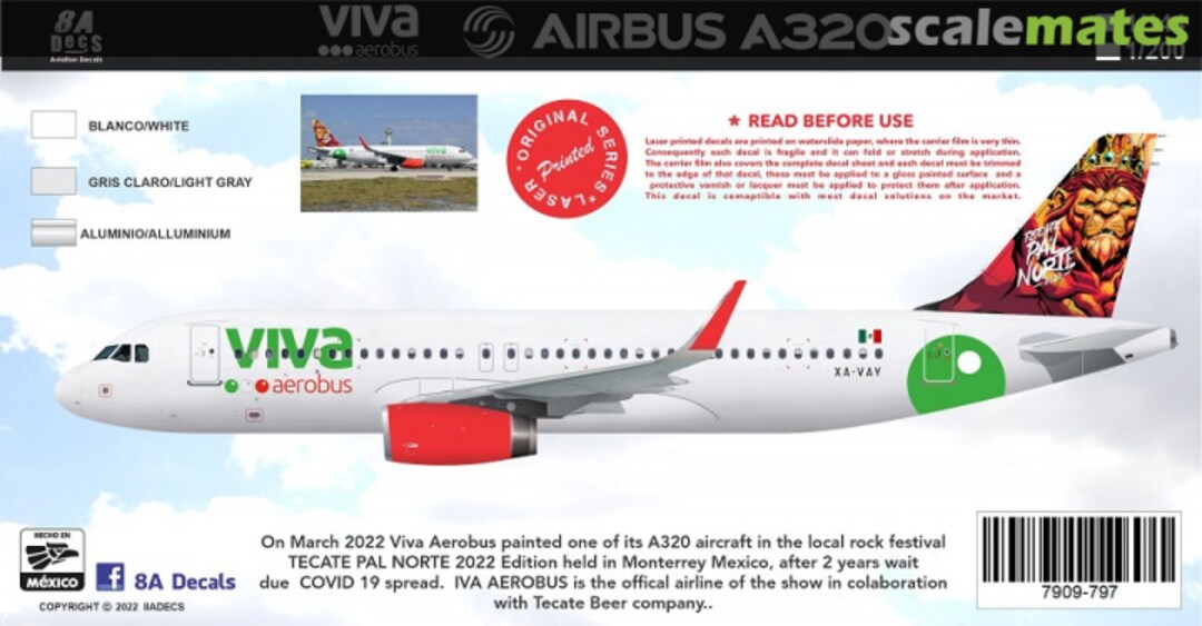 Boxart Airbus A320 7909-797 8aDecs