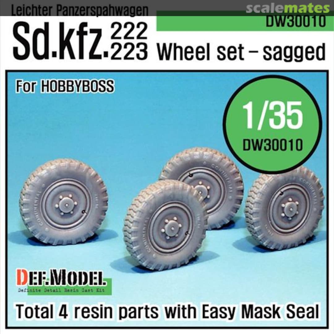 Boxart Leichter Panzerspahwagen Sd.kfz. 222/223 Wheel set - sagged DW30010 Def.Model