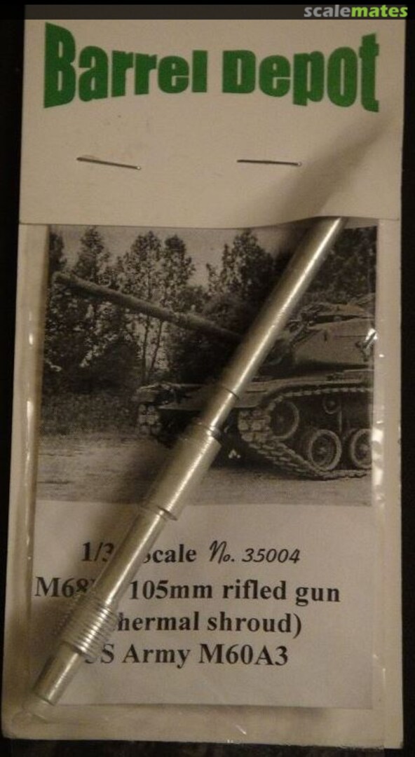 Boxart US Army M60A3 M68E1 105mm Rifled Gun Barrel BD35004 Barrel Depot