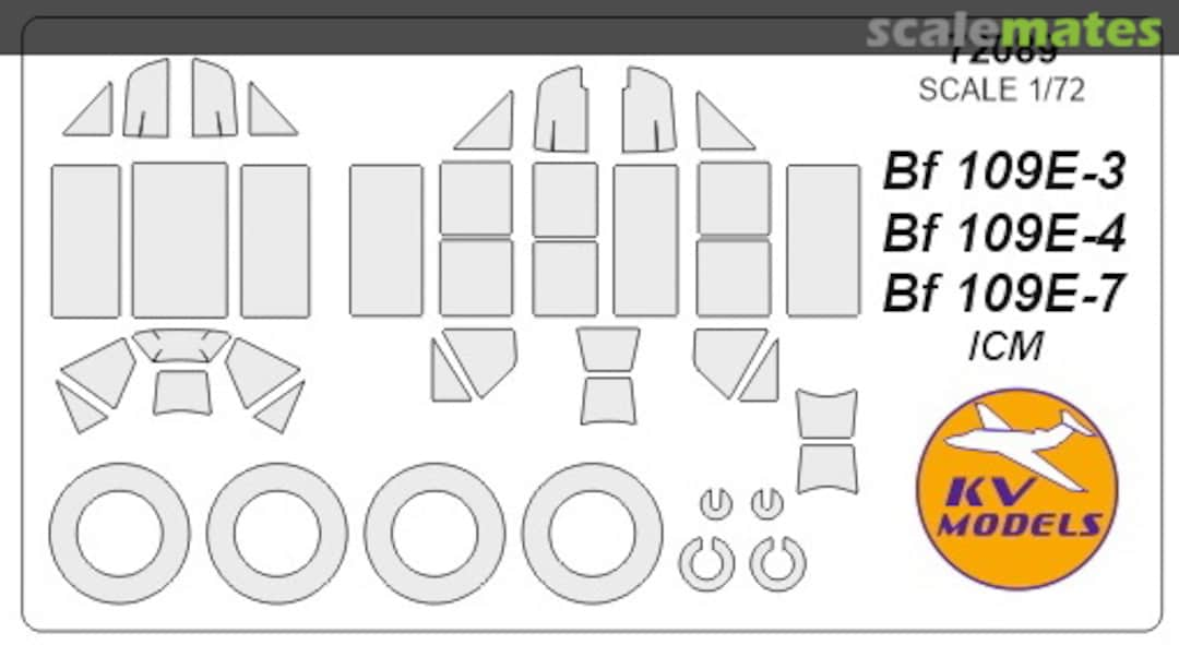 Boxart Bf-109 E-3/E-4/E-7 72089 KV Models