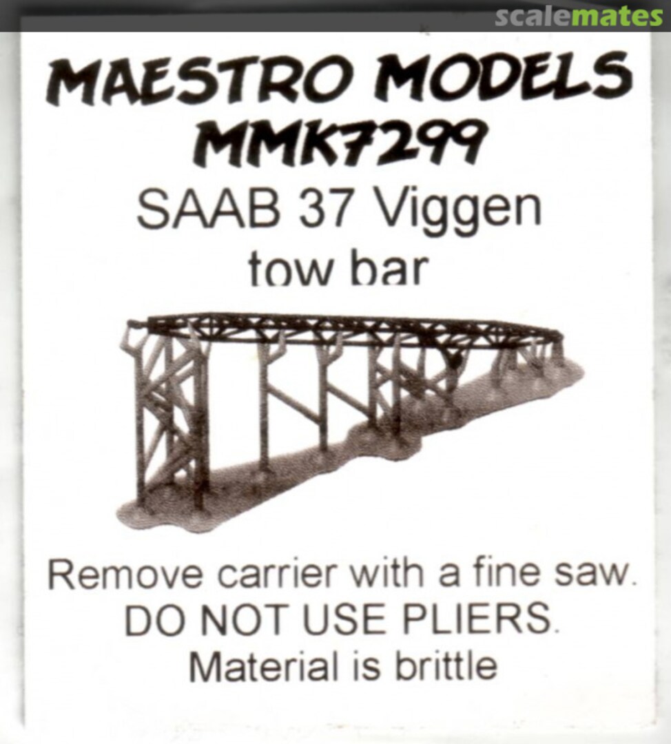 Boxart Saab 37 Viggen - Towbar MMK7299 Maestro Models