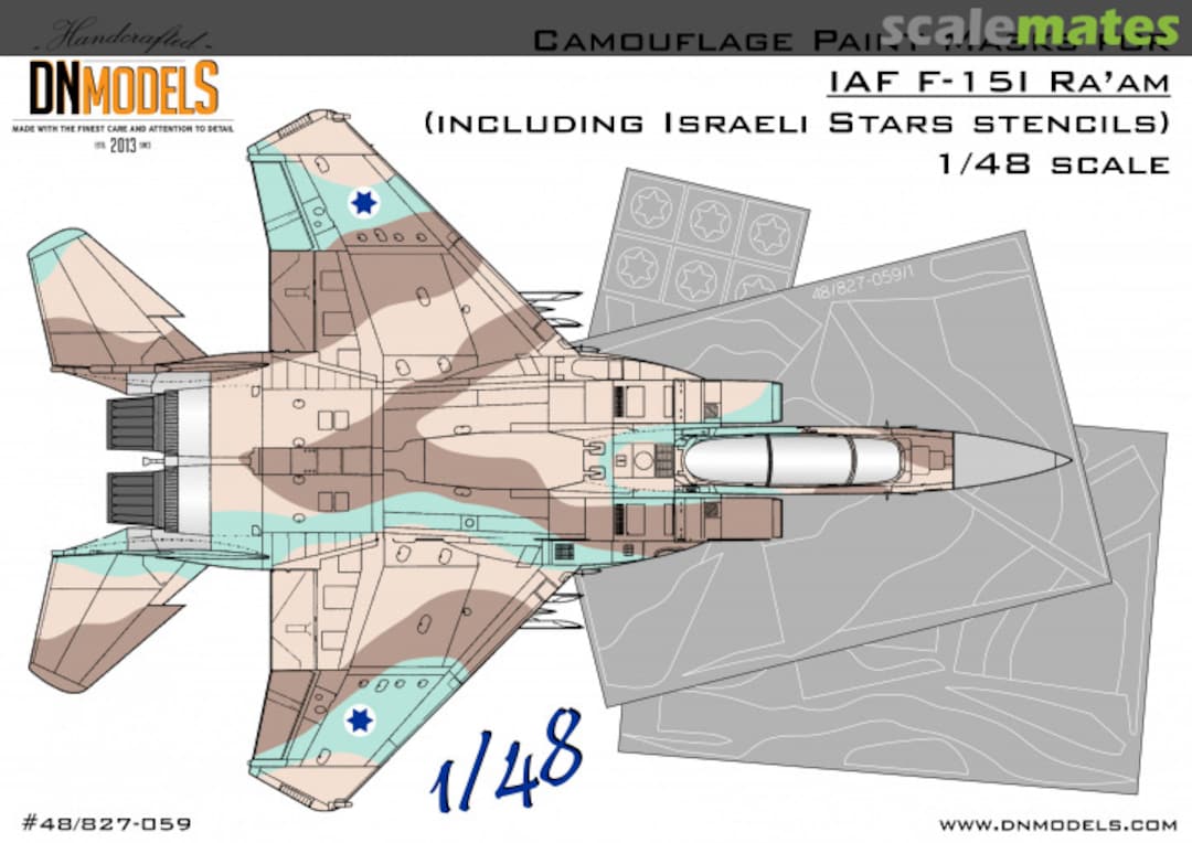 Boxart F-15I Ra’am Camouflage Paint Masks + IAF Star Stencils set 48/827-059 DN Models