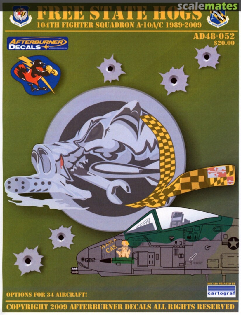 Boxart Free State Hogs 48-052 Afterburner Decals