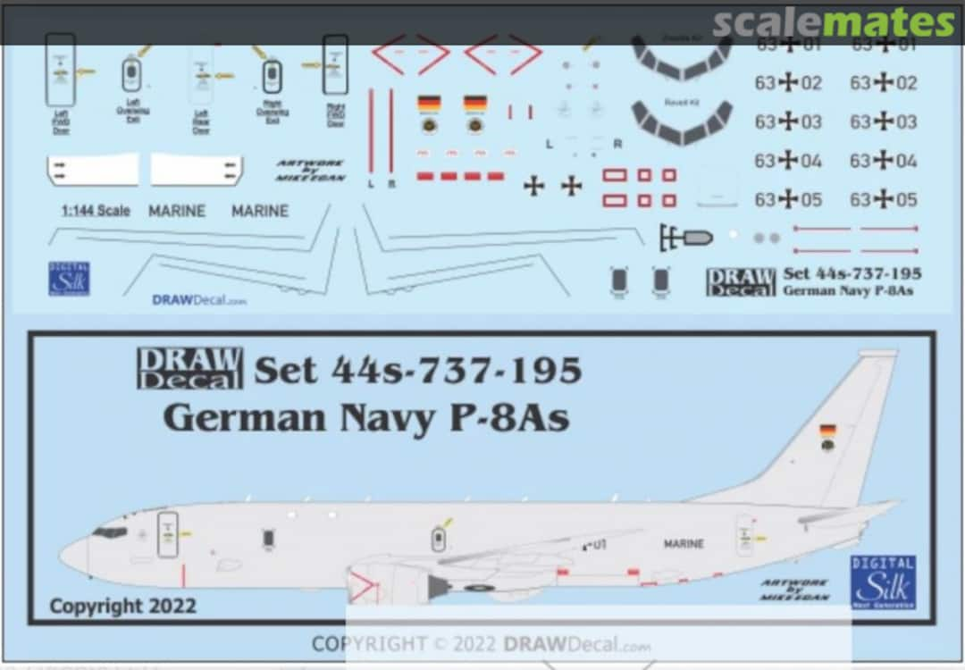 Boxart German Navy P-8As 44-737-195 Draw Decal