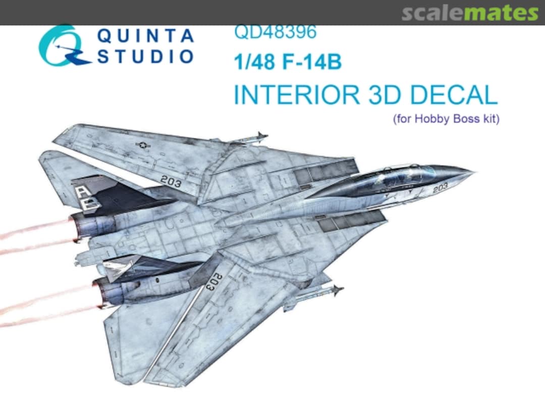 Boxart F-14B Tomcat interior 3D decals QD48396 Quinta Studio