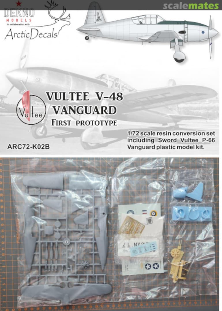 Boxart Vultee V-48 Prototype Conversion Set ARC72-K02B Arctic Decals