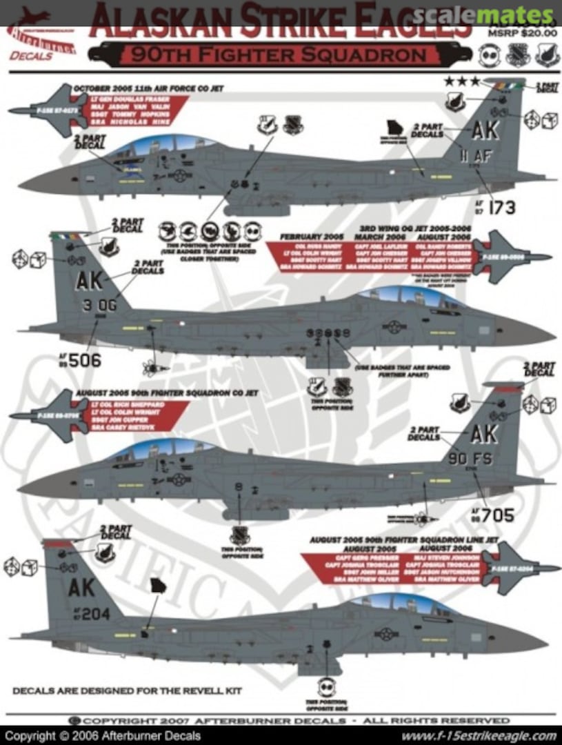 Boxart Alaskan Strike Eagles AD 48-010 Afterburner Decals