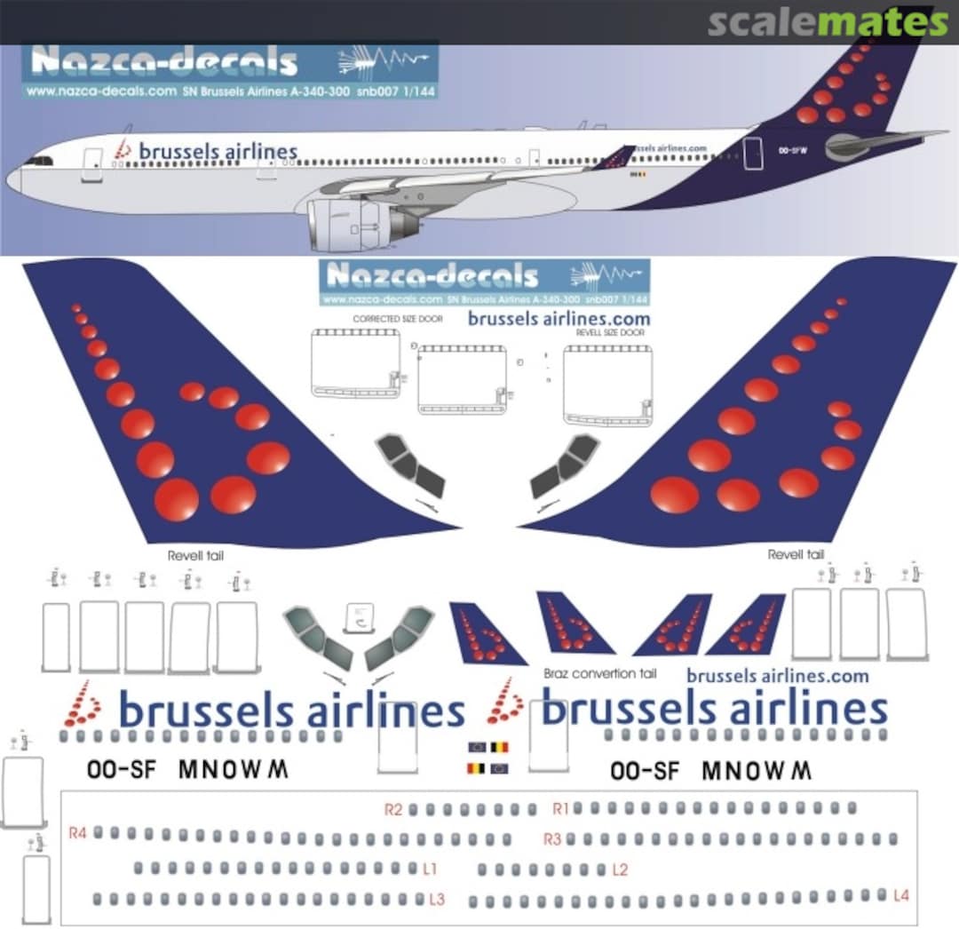 Boxart Airbus A330-301, A330-322 SNB007 Nazca decals