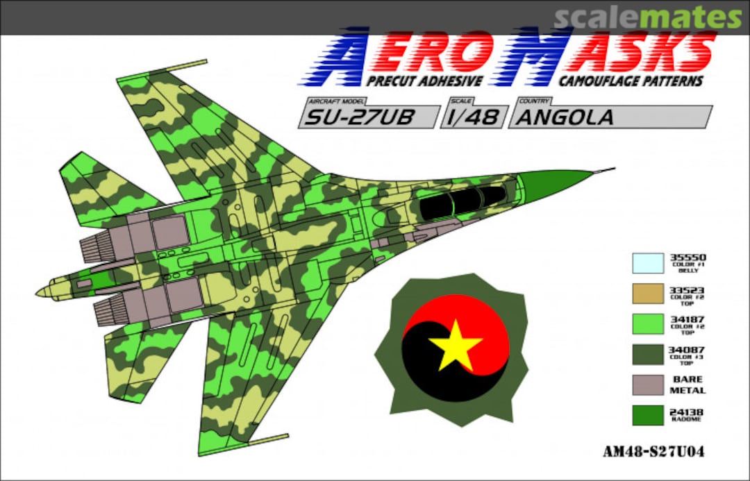 Boxart Su-27UB Angola AM48-S27U04 AeroMasks