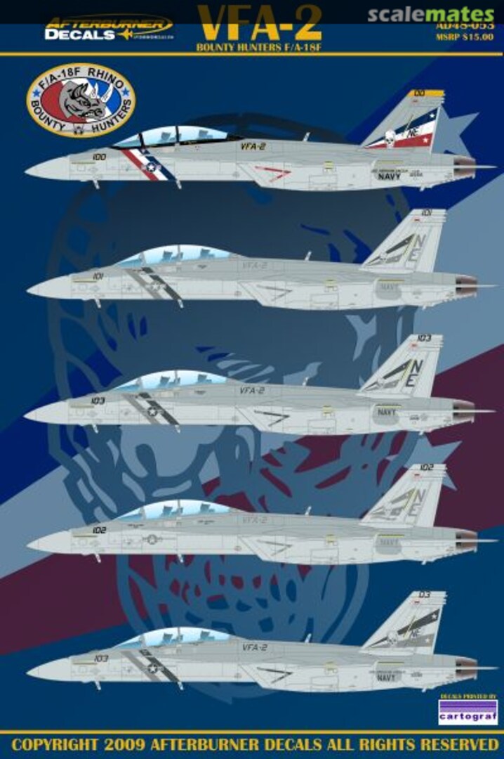 Boxart VFA-2 48-053 Afterburner Decals