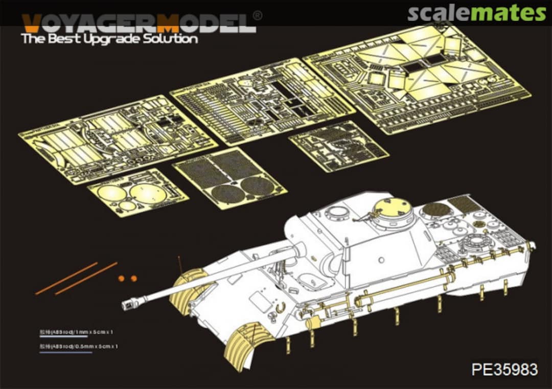 Boxart WWII German Panther D Tank Late Version Basic PE35983 Voyager Model