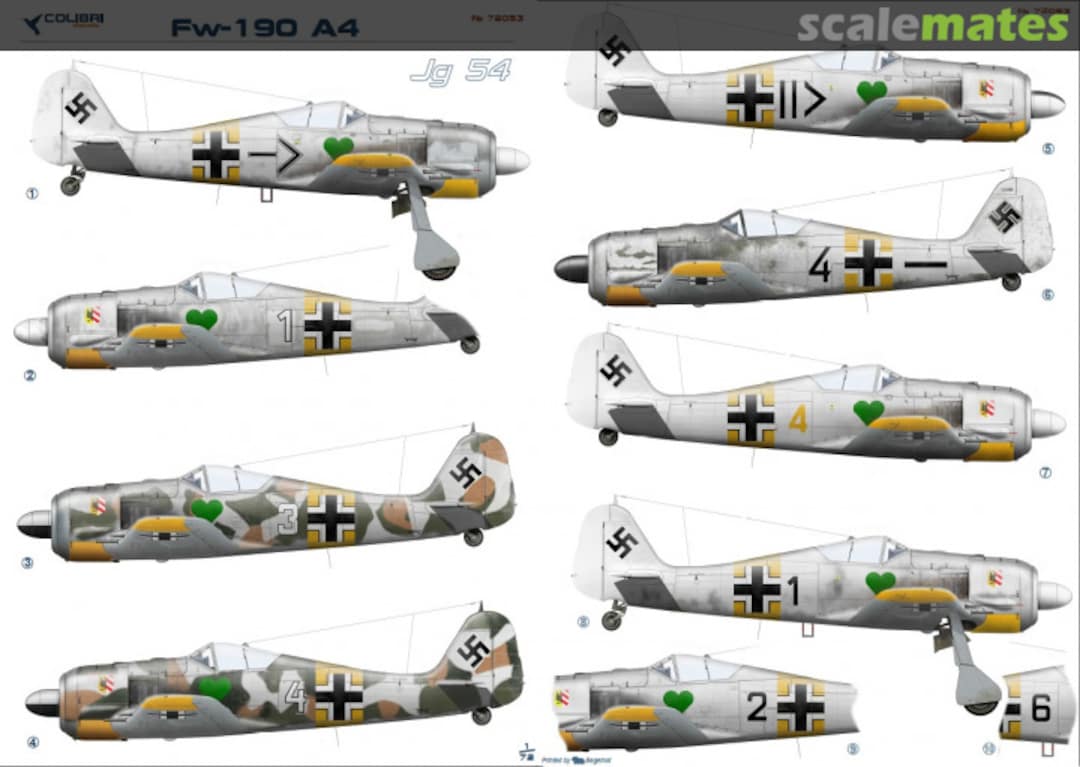 Boxart Fw-190 A-4 72053 Colibri Decals