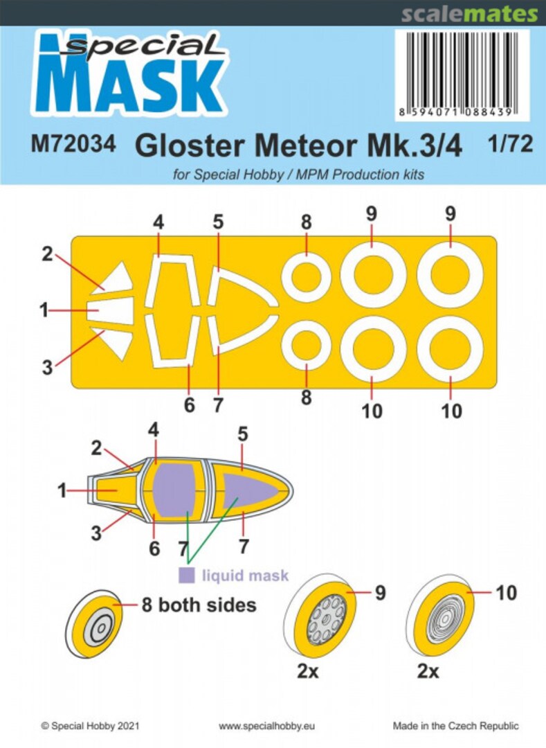 Boxart Gloster Meteor Mk.3/4 M72034 Special Mask