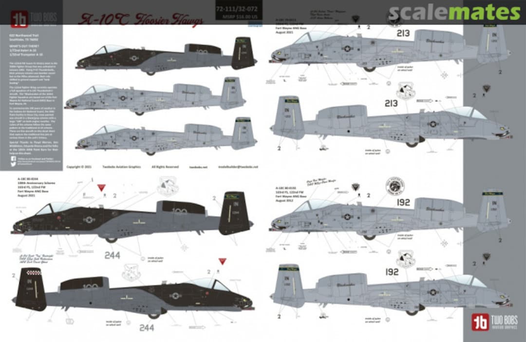 Boxart A-10C Hoosier Hawgs 72-111 TwoBobs Aviation Graphics