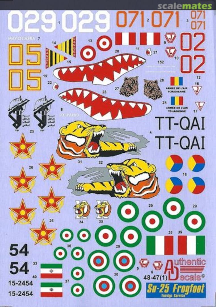 Boxart Su-25 Frogfoot 48-47 Authentic Decals