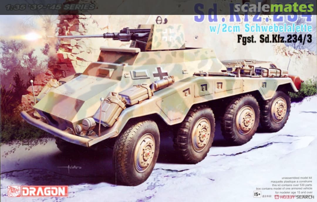 Boxart Sd.Kfz. 234/3 w/2cm Schwebelafette 6969 Dragon