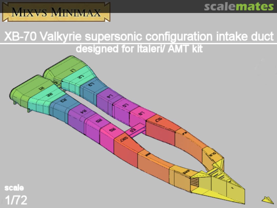 Boxart XB-70 Valkyrie supersonic configuration intake duct F66 Mixvs Minimax