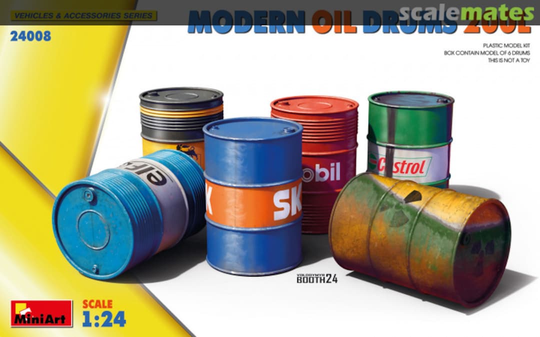 Boxart Modern Oil Drums 200L 24008 MiniArt