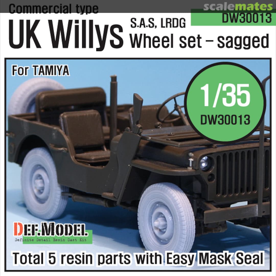 Boxart WW2 UK Commando/SAS Jeep Wheel set DW30013 Def.Model