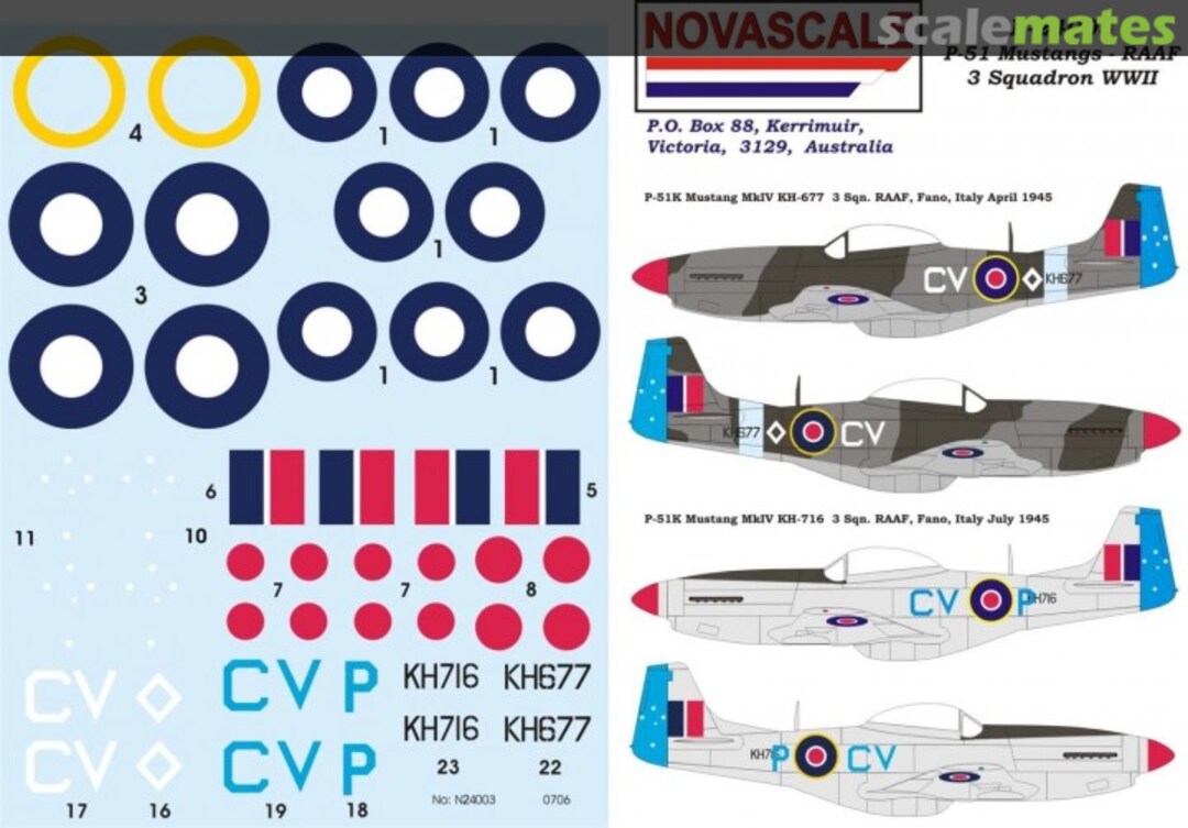 Boxart P-51 Mustang - Europe WWII - RAAF N-24003 Novascale