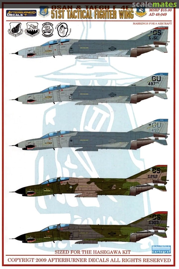 Boxart Osan & Taegu F-4Es AD48-049 Afterburner Decals