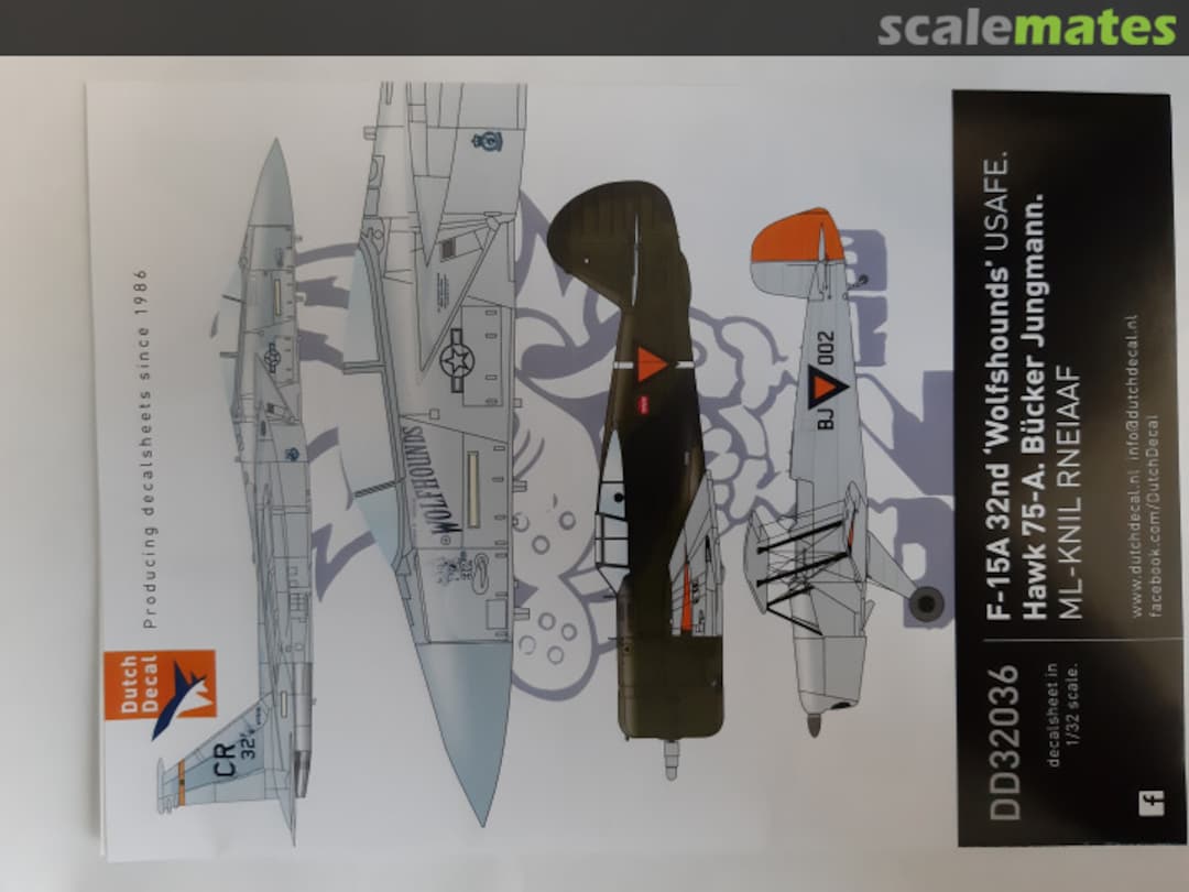 Boxart F-15A 32nd Wolfshounds DD32036 Dutch Decal