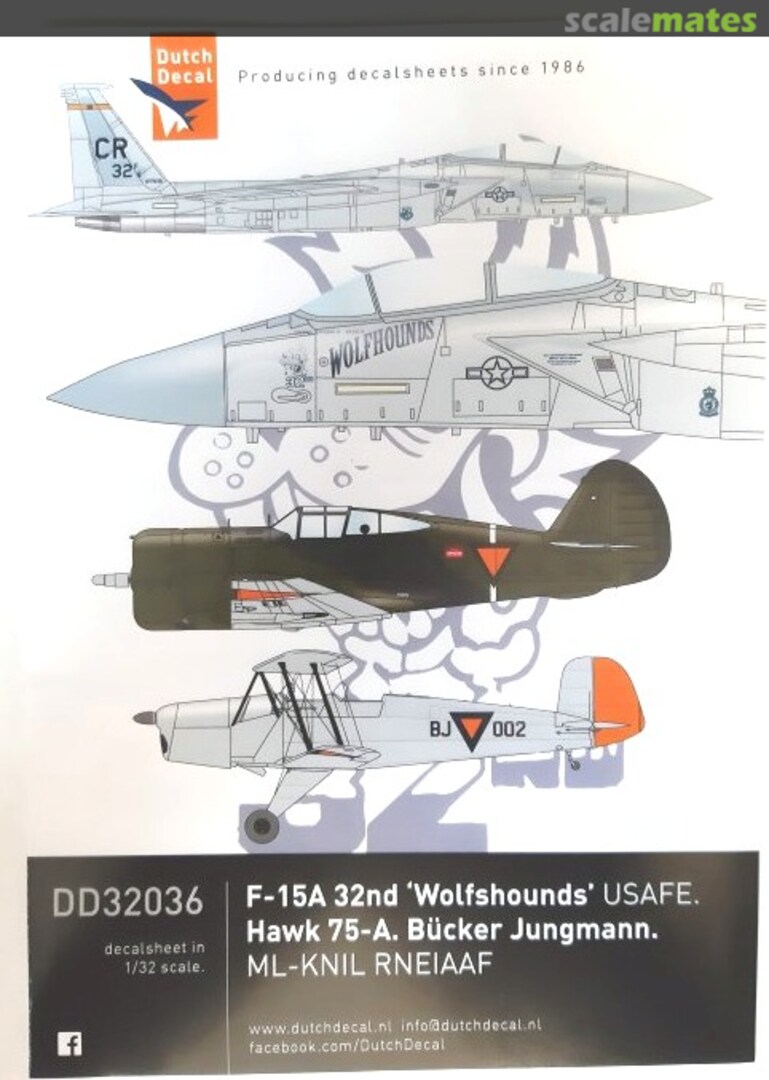 Contents F-15A 32nd Wolfshounds DD32036 Dutch Decal