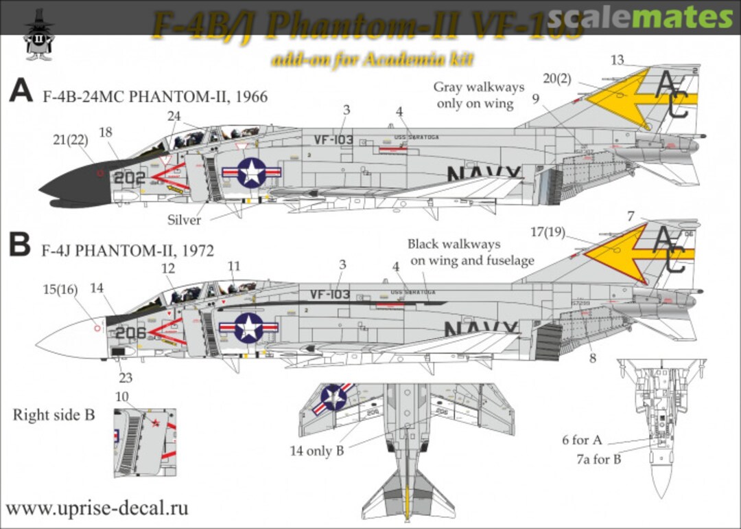 Boxart F-4B/J Phantom-II VF-103 UR1447 UpRise