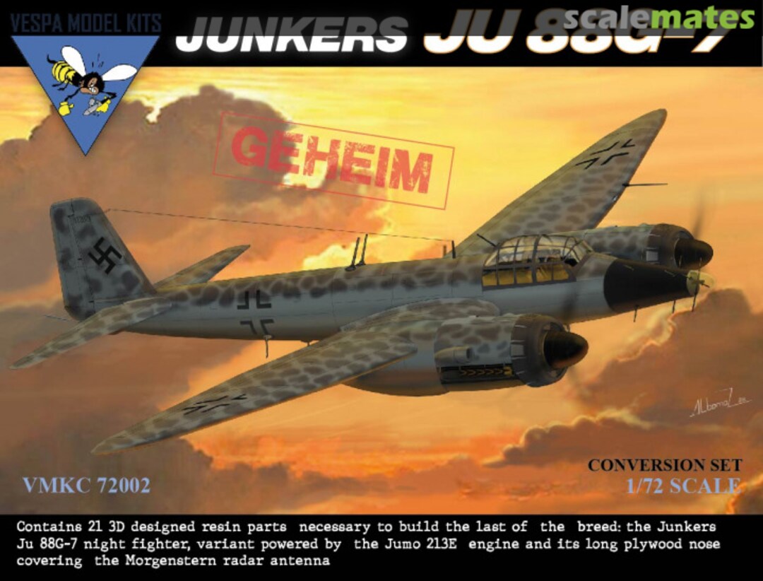 Boxart Junkers Ju 88G-7 VMKC 72002 Vespa Model Kits