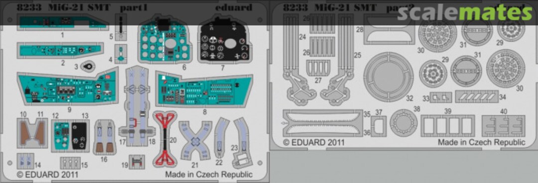 Boxart MiG-21SMT PE-set 8233-LEPT Eduard