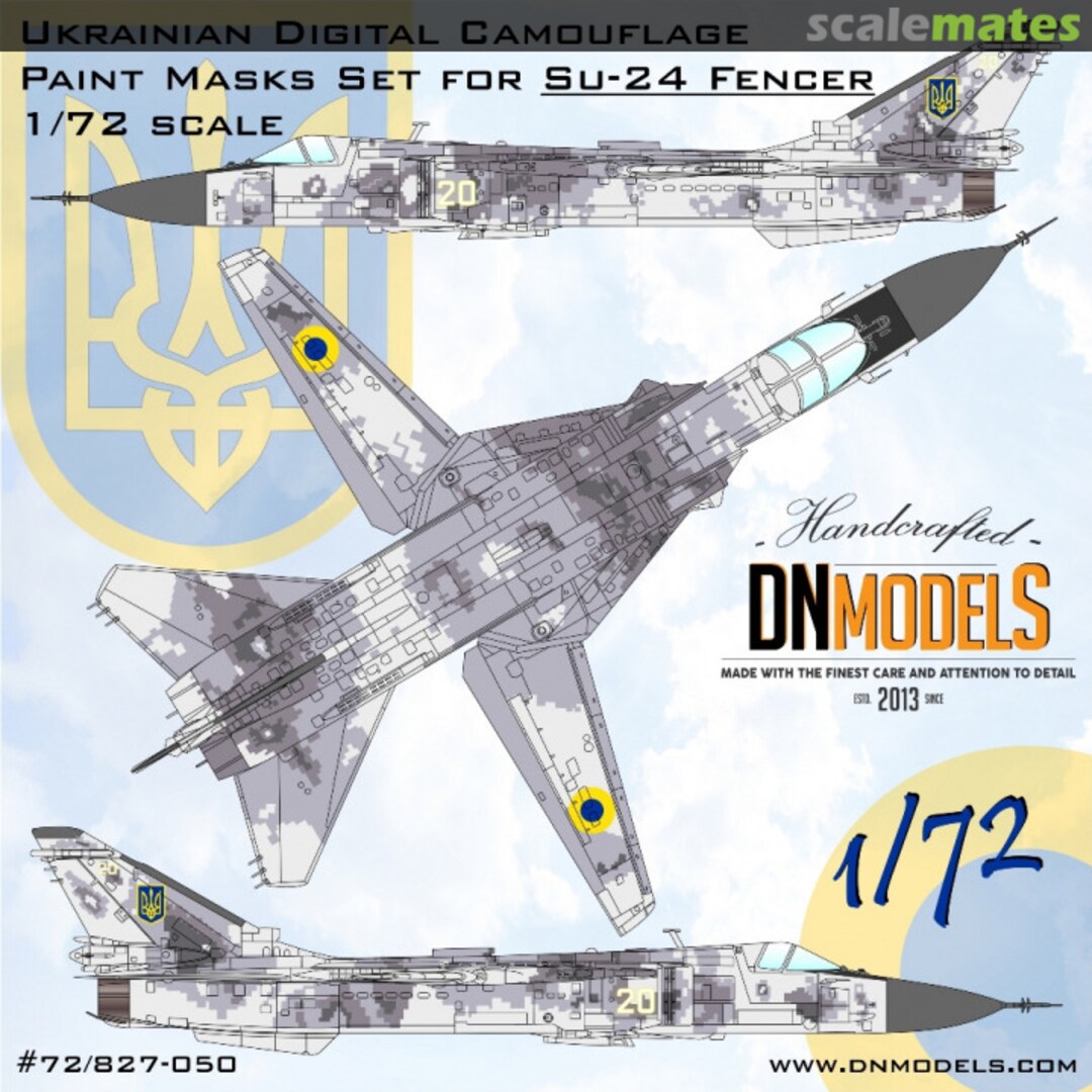 Boxart Su-24M Fencer Ukrainian Digital Camo & Insignia Masks Set 72/827-050 DN Models