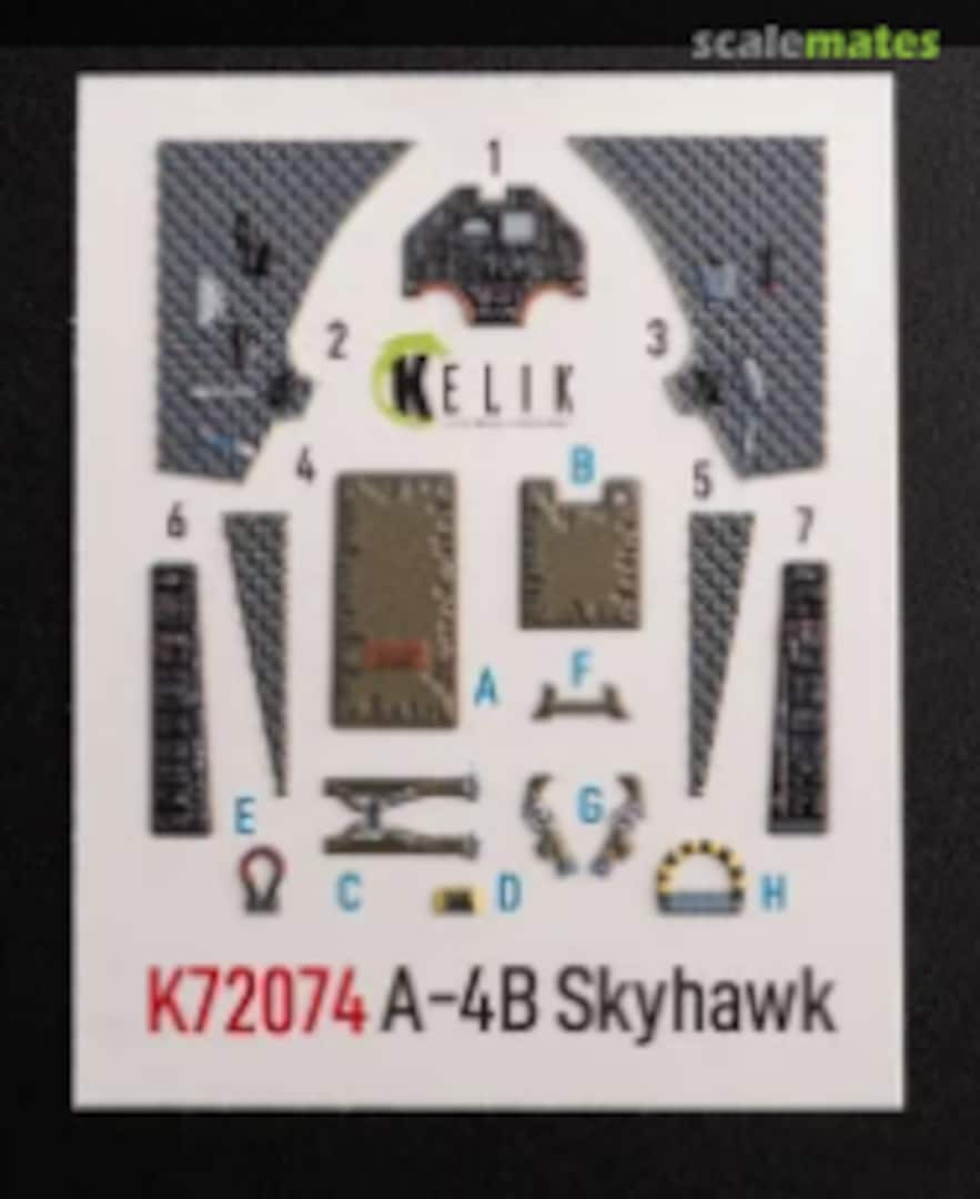 Boxart A-4B Skyhawk interior 3D decals K72074 Kelik