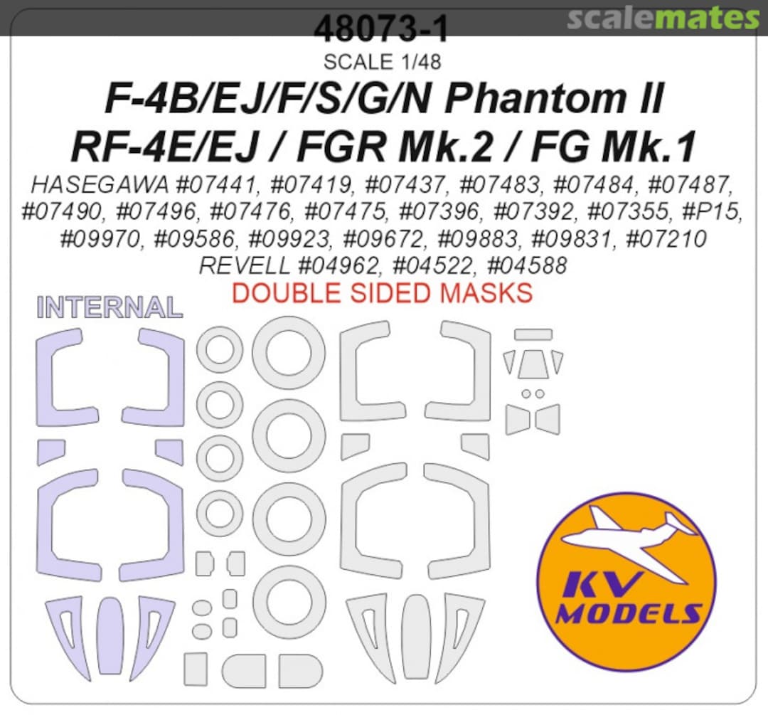 Boxart F-4 Phantom II (Double sided masks) 48073-1 KV Models