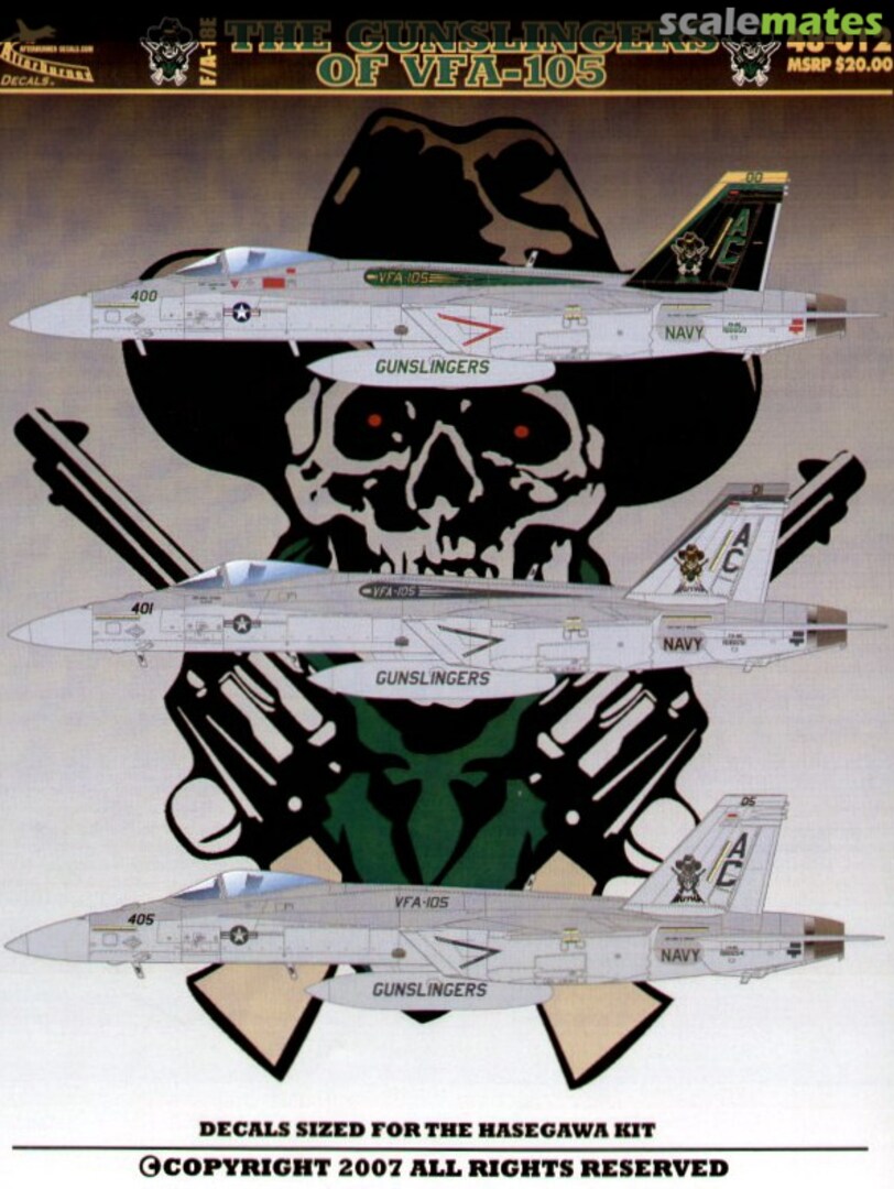 Boxart The Gunslingers of VFA-105 48-012 Afterburner Decals