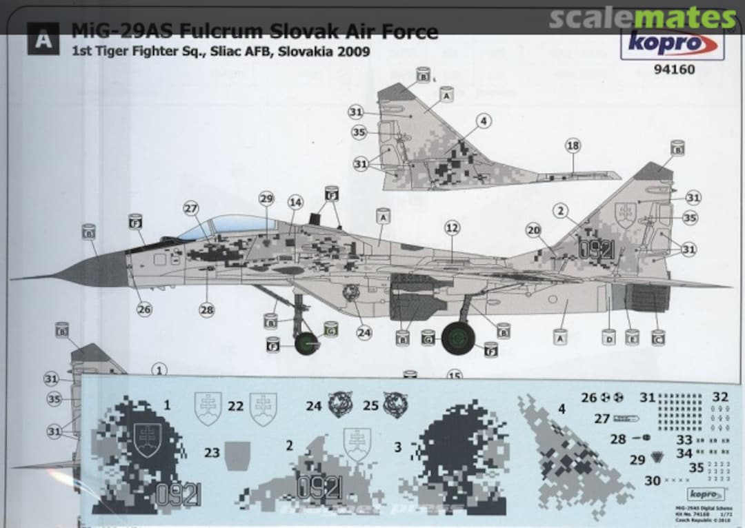 Boxart MiG-29AS Fulcrum 94160 Kopro