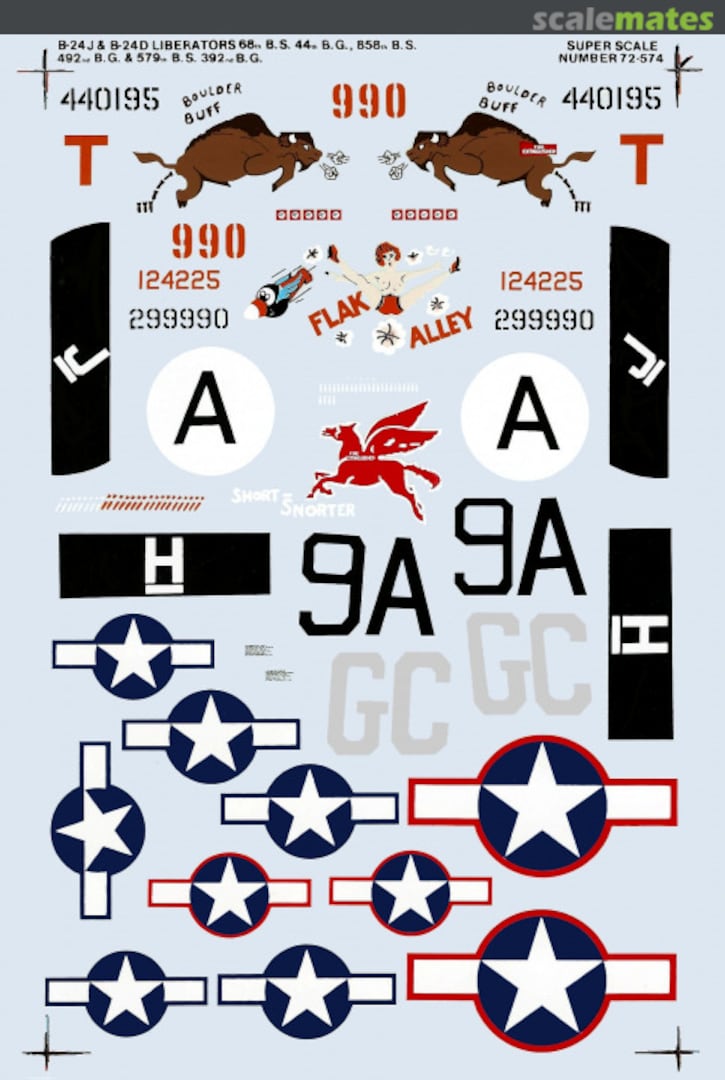 Boxart B-24J & B-24D Liberators 72-0574 SuperScale International