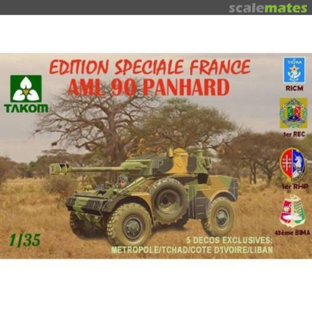 Boxart AML-90 édition spéciale ARMEE FRANCAISE 2077 S Takom