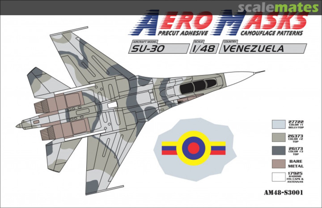 Boxart Su-30 Venezuela AM48-S3001 AeroMasks