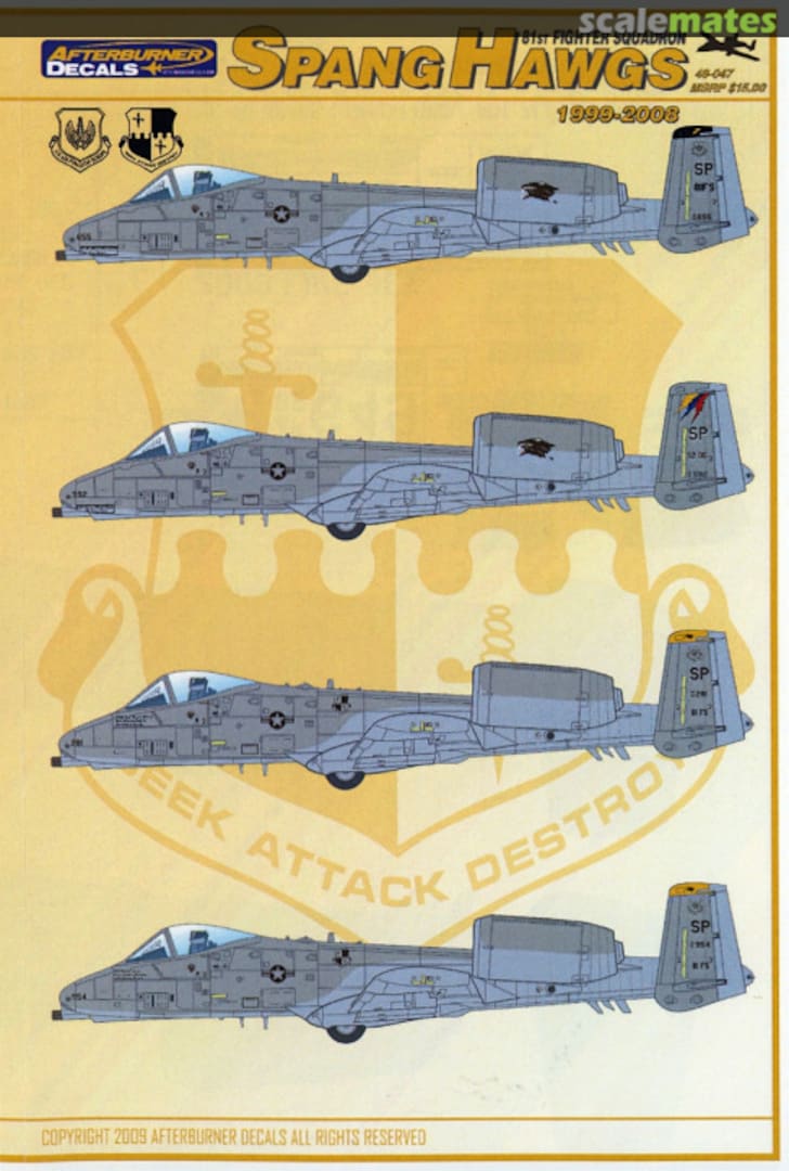 Boxart Spang Hawgs 48-047 Afterburner Decals