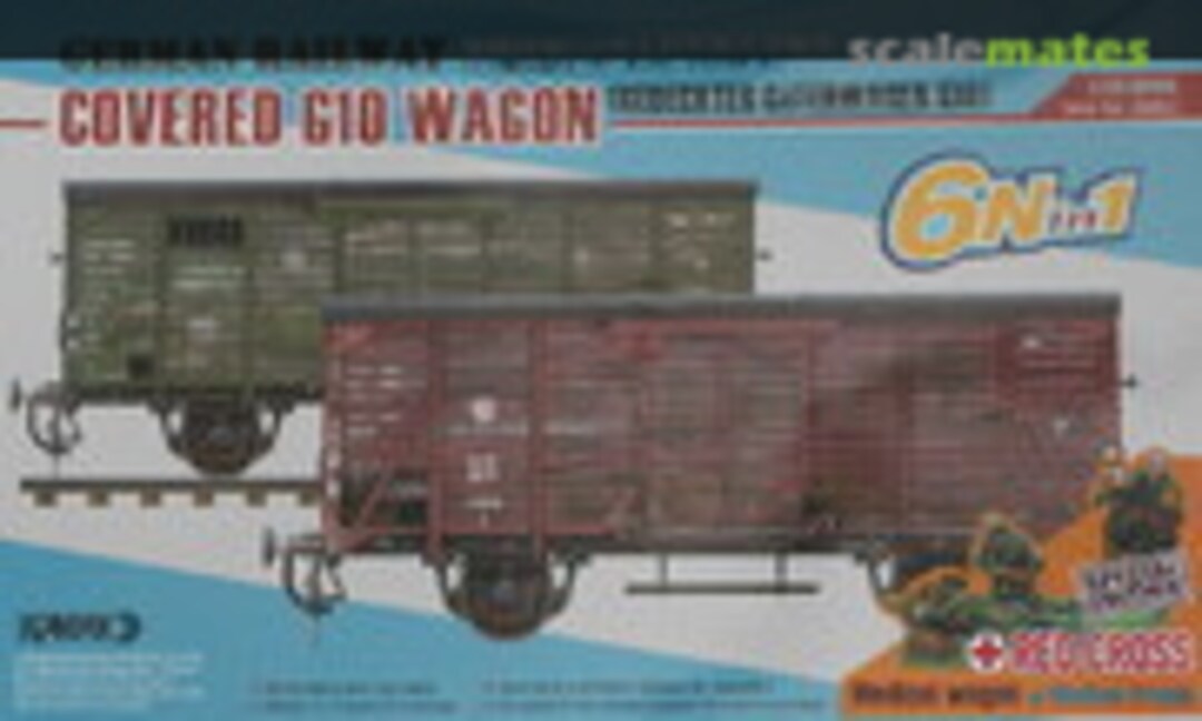 1:35 Railway Covered G10 Wagon - Red Cross (Sabre Model 35A01-RCSP)