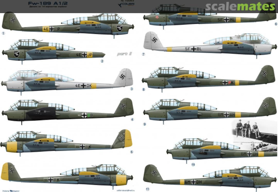 Boxart Fw-189 A1/2 72063 Colibri Decals