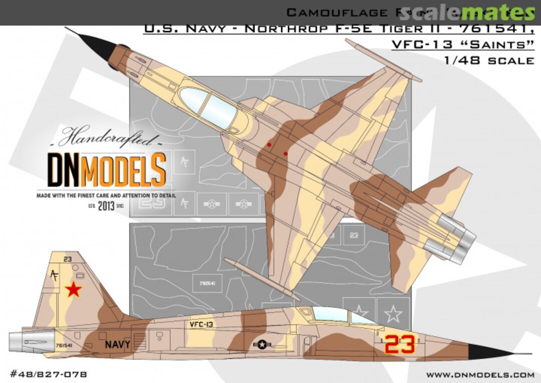 Boxart F-5E VFC-13 “Saints” Aggressor US NAVY Camouflage Paint Masks 48/827-078 DN Models