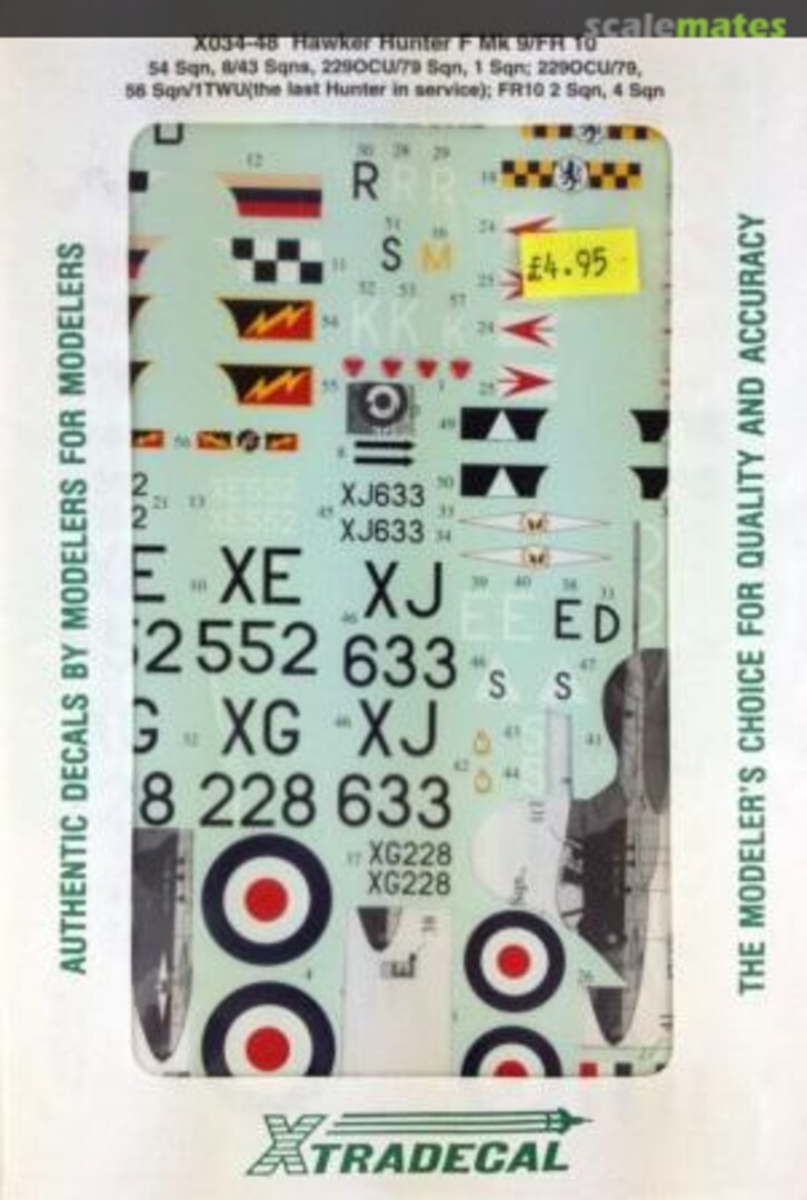 Boxart Hawker Hunter F Mk9/FR10 X034-48 Xtradecal