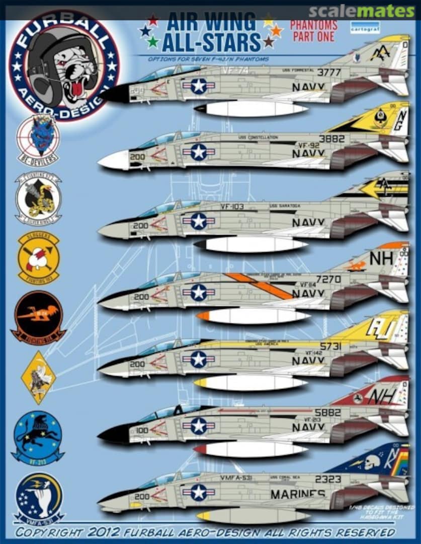 Boxart Air Wing All-Stars Phantoms Part One 48-006 Furball Aero-Design