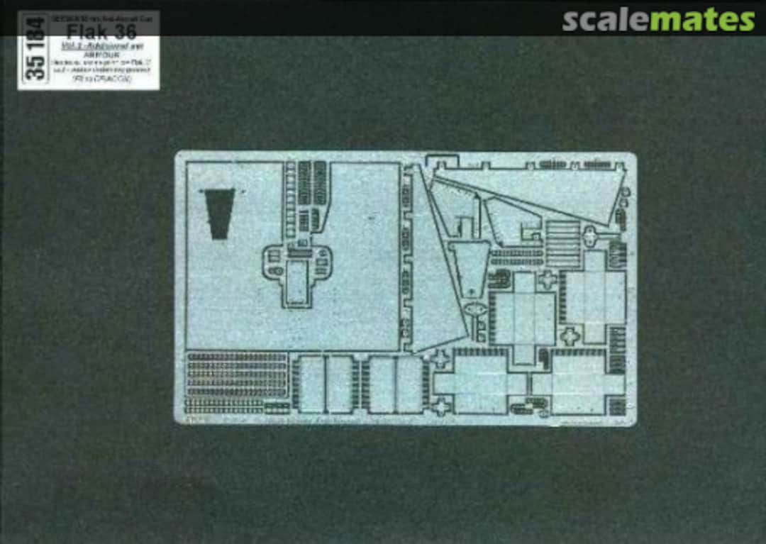 Boxart German 88mm Anti- Aircraft Gun FLAK 36 Vol. 2 - Additional Set Armour 35184 Aber