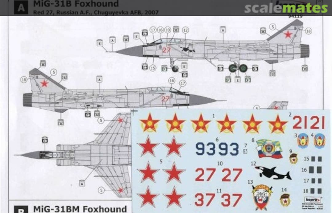 Boxart MiG-31B/BM Foxhound 94119 Kopro