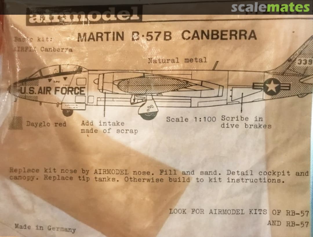 Boxart Martin B-57B Canberra 0033 Airmodel