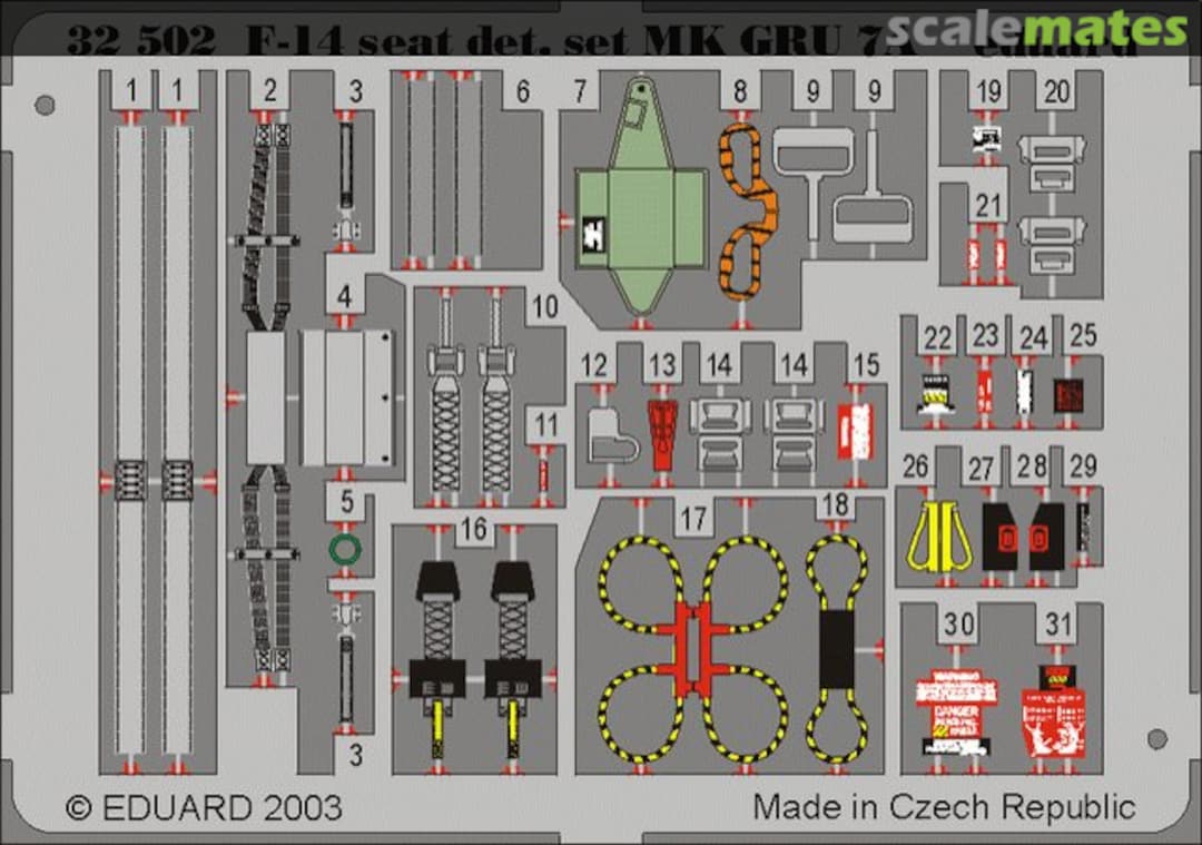 Boxart F-14A ejection seat 32502 Eduard
