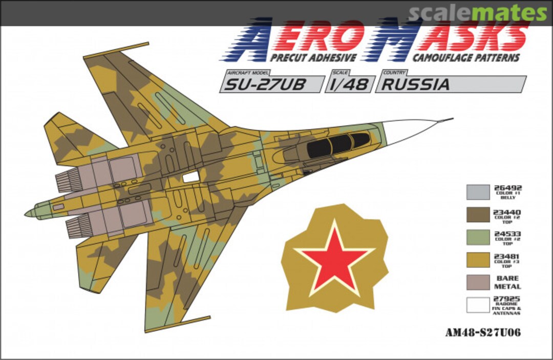 Boxart Su-27UB Russia AM48-S27U06 AeroMasks